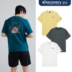 [24S/S] 디스커버리 DXRS7E043 메인크루 아웃도어 비치 그래픽 티셔츠 반팔 남여 커플 티셔츠