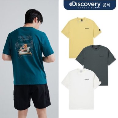 [24S/S] 디스커버리 DXRS7E043 메인크루 아웃도어 비치 그래픽 티셔츠 반팔 남여 커플 티셔츠