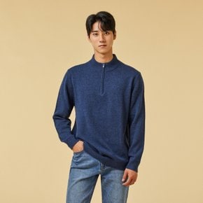 *정상가 69,900원*남 메리노울 반집업 니트_DARK BLUE