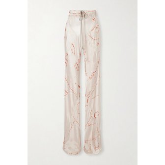 릭오웬스 바이어스 패널 프린트 새틴 팬츠 46376663162948517