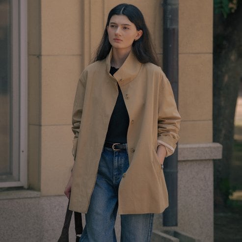 틸아이다이 High neck trench coat TIFA01CT02_Beige