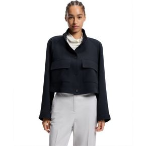 우먼 BOSS by Wrinkle-Resistant Crepe Modern-Fit 블레이저 - 다크 블루 24603797 139