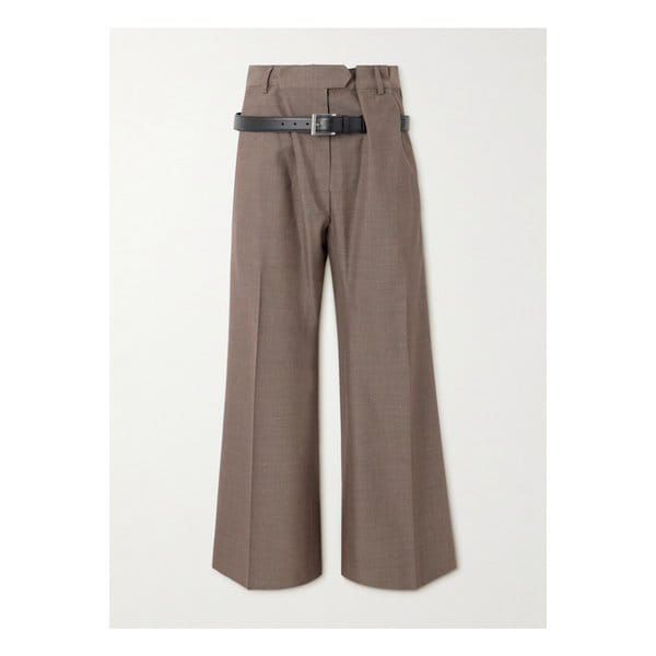 벨트 울 와이드 팬츠 브라운 1647597355986891