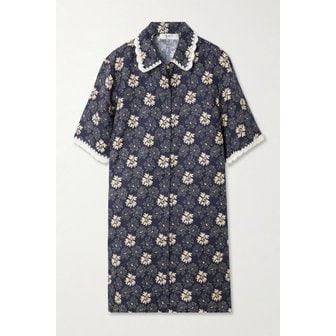 씨뉴욕 글로리아 자수 프린트 린넨 미니 원피스 46376663163017754