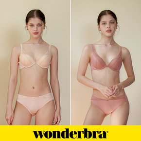 [Wonderbra] 에센셜 원더부스트 브라팬티 4종세트 라이트베이지+샌드핑크 WBW3O2628C_T