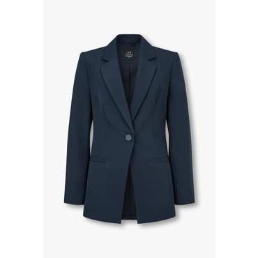 ARMANI EXCHANGE 여성 노치트 라펠 폴리 싱글 자켓(A425110510) 네이비