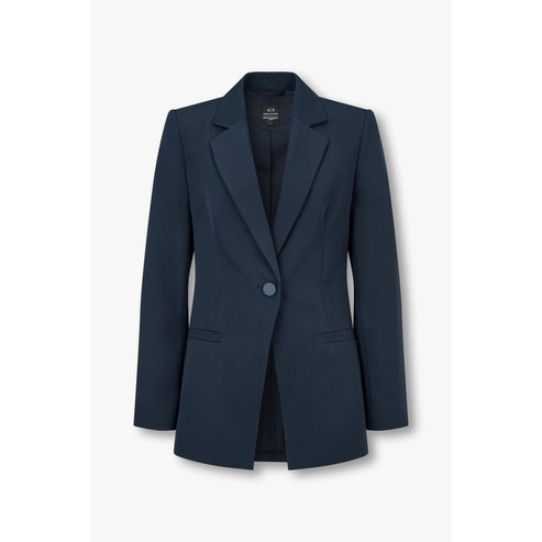 ARMANI EXCHANGE 여성 노치트 라펠 폴리 싱글 자켓(A425110510) 네이비