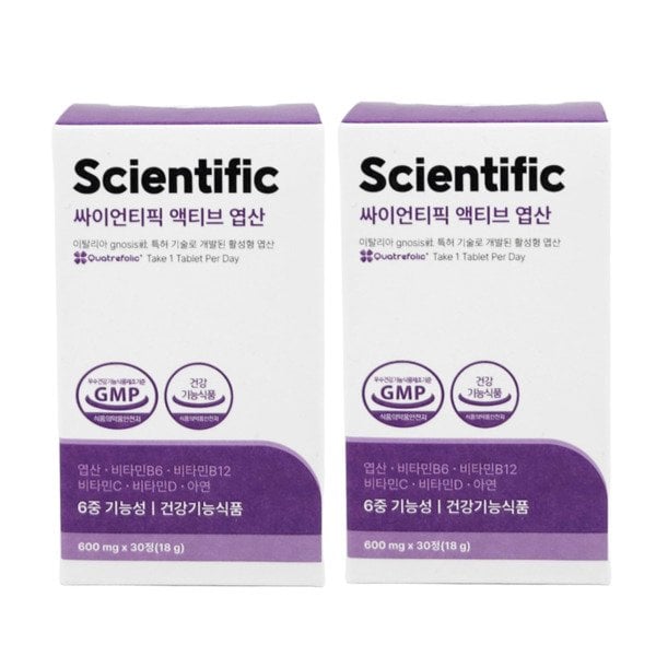 싸이언티픽 액티브 엽산 30정 2개