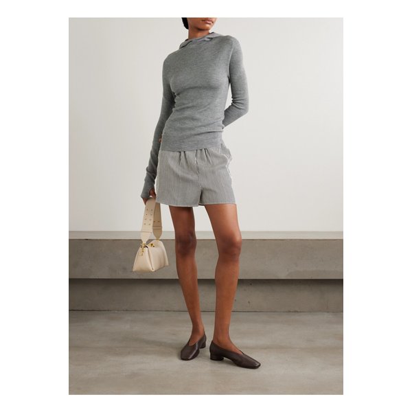 더프랭키샵 다나에 후드 골지 니트 탑 그레이 1647597360482629