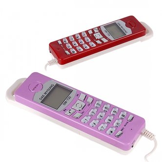 대명전자통신 유선전화기 DM-720 벽걸이 겸용/발신자표시/레드/핑크