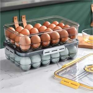  냉장고정리용기 계란정리 밀폐형 보관함 24구