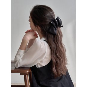 진주 새틴 셔링 자동핀 JP-23-253AB