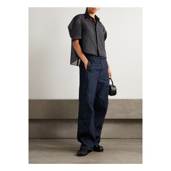 글렌 프린스 오브 웨일스 체크 포플린 셔츠 그레이 46376663162869281