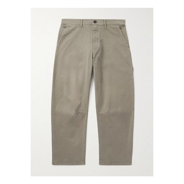 닐리 로탄 카펜터 스트레이트 크롭 코튼 혼방 트윌 팬츠 브라운 46376663162866915