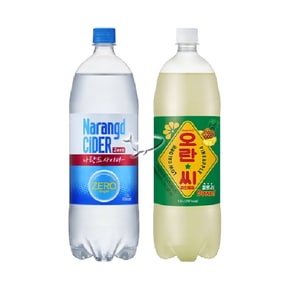 나랑드사이다 1.5L/ 12개+오란씨 파인/ 12개 총24개