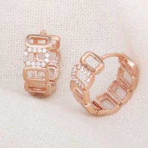 아트박스/익스트리모 LeoFold 원터치 링 귀걸이 14K 금침 rose gold cubic