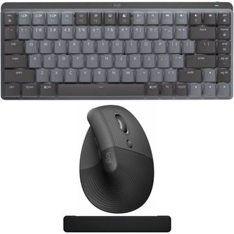 Logitech 미국 로지텍 버티컬 마우스 Logitech MX Keys Mechanical 미니 Keyboard Tac타일 번들 with Lift