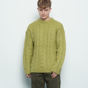 M330 wool twister knit green