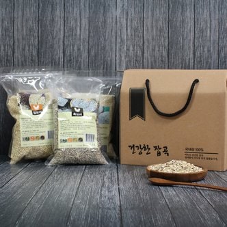  직접도정 쌀 잡곡 알뜰선물세트 4kg (찰보리+흑보리+찹쌀+찰현미 각 1kg)