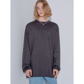 OVERFIT BASIC SWEAT SHIRT_CHARCOAL