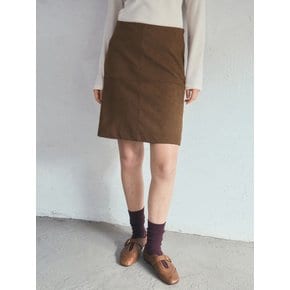 Punch Suede Midi Skirt_Camel(O25-SK19)