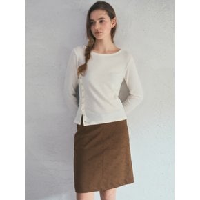 Punch Suede Midi Skirt_Camel(O25-SK19)