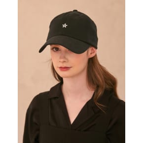 FLOWER BLACK BALL CAP