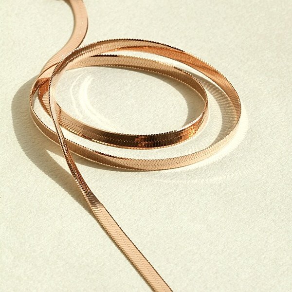 92.5실버 펜네 스네이크 목걸이 NA0324