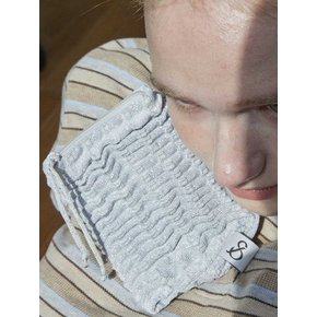 Blow Flow Knit Pouch S Starry Pearl Grey