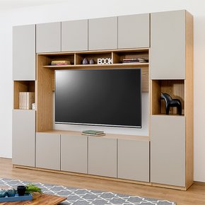 칸트 2400 풀세트 월플렉스 TV장 책장 거실장(상부도어형)