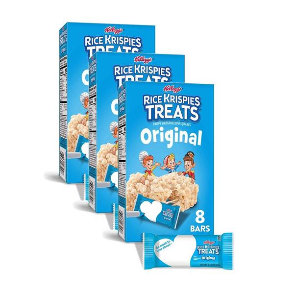 [해외직구] 켈로그 라이스 크리스피 트리트바 22g 8입 3팩/ Kelloggs Rice Krispies Treats 6.2oz ...