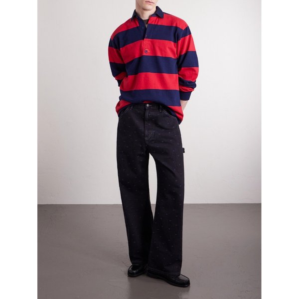 페인터 스트레이트 레그 자수 데님 진 46376663162962976