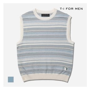 [T.I FORMEN] 스트라이프 라운드 베스트_M232MSW032M