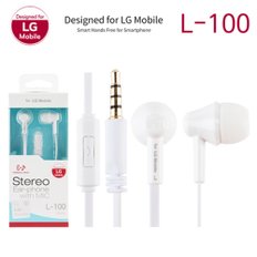 .LG 스마트폰 이어폰 이어셋 통화가능 L-100 (화이트)