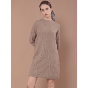 3D Wholegarment Cashmere Cable Dress -BR