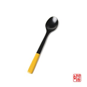 국내산 나무 천연 옻칠 티스푼, 이유식스푼 정제칠  칼라 노랑 1p