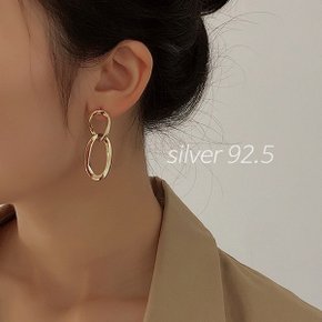 silver 92.5  에이린 골든 귀걸이_P315659006