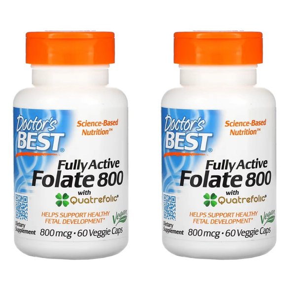 닥터스 베스트 활성형 엽산 풀리 액티브 폴레이트 800mcg 엽산 60정 X 2통