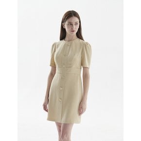 Round Button Puff Dress(light beige)_YT23D137