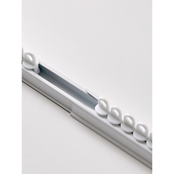 커튼 레일 화이트 120cm (롤러 14개)