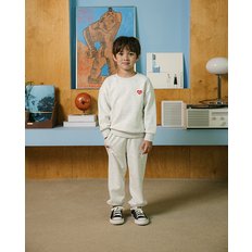 BK4HST01OT [SET] Oatmeal BB Heart Basic Jogger