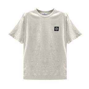 로고 패치 반소매 티셔츠/매스틱화이트/791524113 V0097