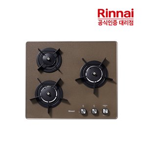 3구 빌트인 가스레인지 카라멜브라운 RBR-PF3031BD 가스쿡탑 건전지타입