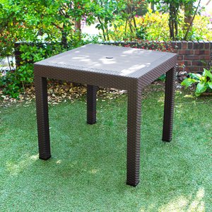 공간미가구 모니카 800 라탄 플라스틱 테이블 야외 카페 정원