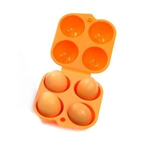 캠핑 계란 보관함 야외 달걀 도구 백패킹 용품 4주황