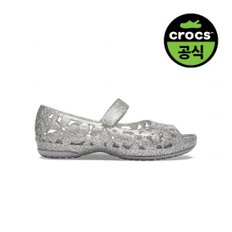 크록스공식 키즈 CROCS ISABELLA FLOWER FLAT K SIL 20SKFT205461