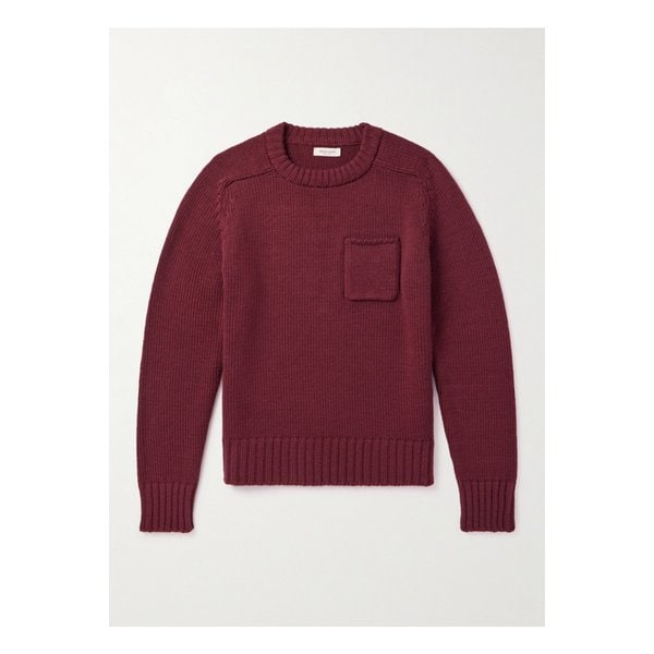 마일스 레온 골지 메리노 울 스웨터 버건디 1647597341856440