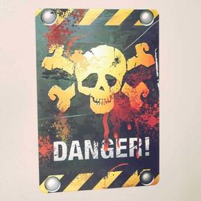 DANGER 포스터 해골