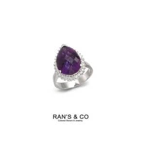 [란스앤코] RAN`S&CO 천연자수정(5캐럿) 페어 반지