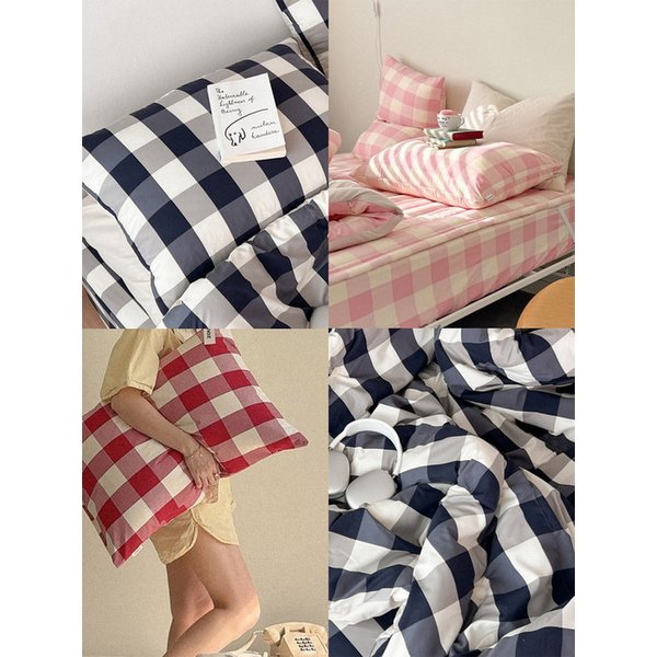 먼지없는 알러지케어 빅깅엄 베개커버 단품 지퍼형